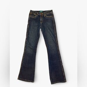 Wrangler Womens Bootcut Jeans Size 14 Blue Med Wash Low Rise Cotton Spandex